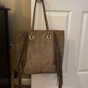 Taupe Suede Handbag
